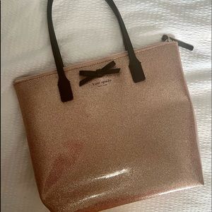 Rose Gold Glitter Kate Spade Purse